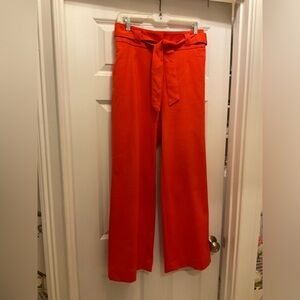 New York & Co. Orange Wide Leg Pants With Sash Belt